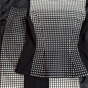White House Black Market Black and White two piece set skirt and tank